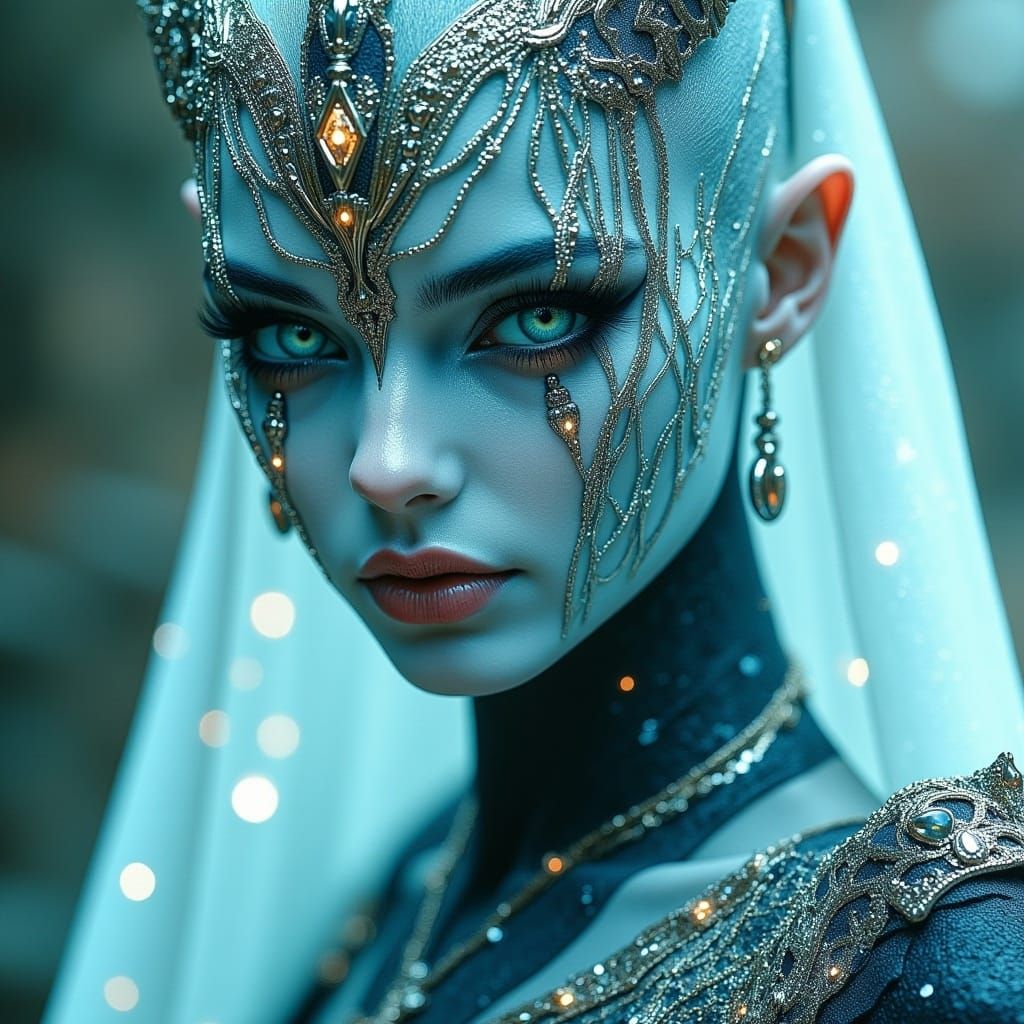 Mystical Angel in Ornate Baroque Armor