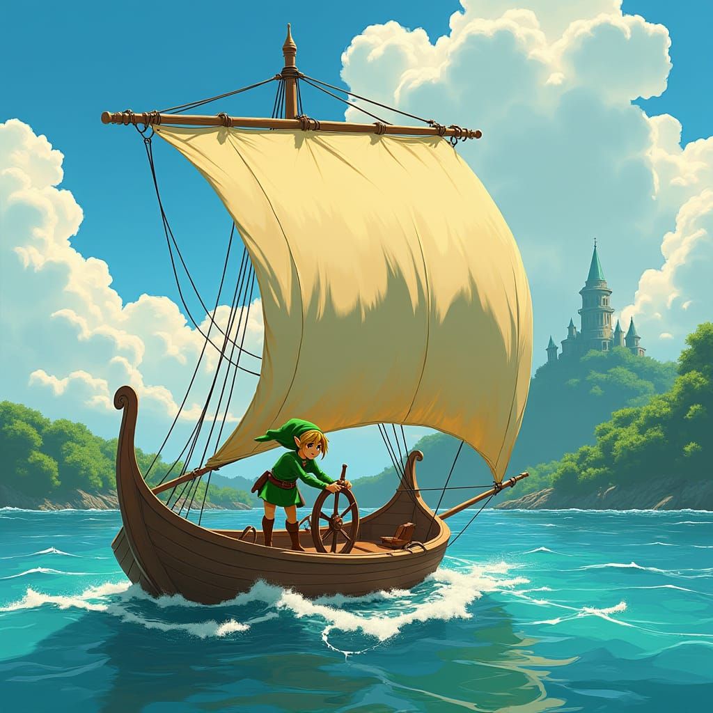 Link Sails to Forest Haven: Whimsical Animation