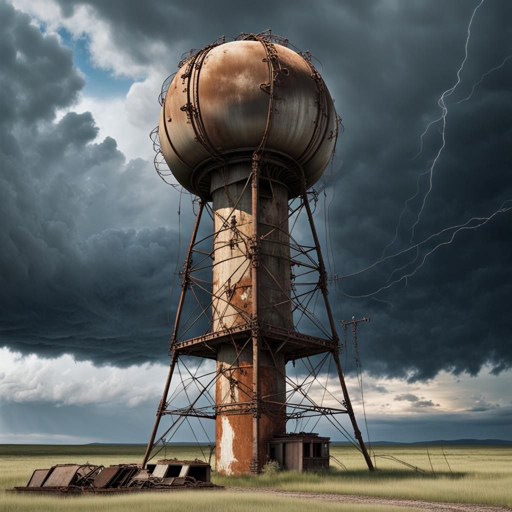 Decaying Nuclear Bomb on Aging Tower