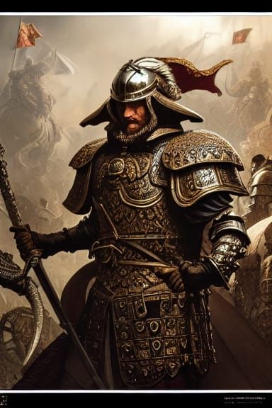 Knight in German Armor with Rococo Details