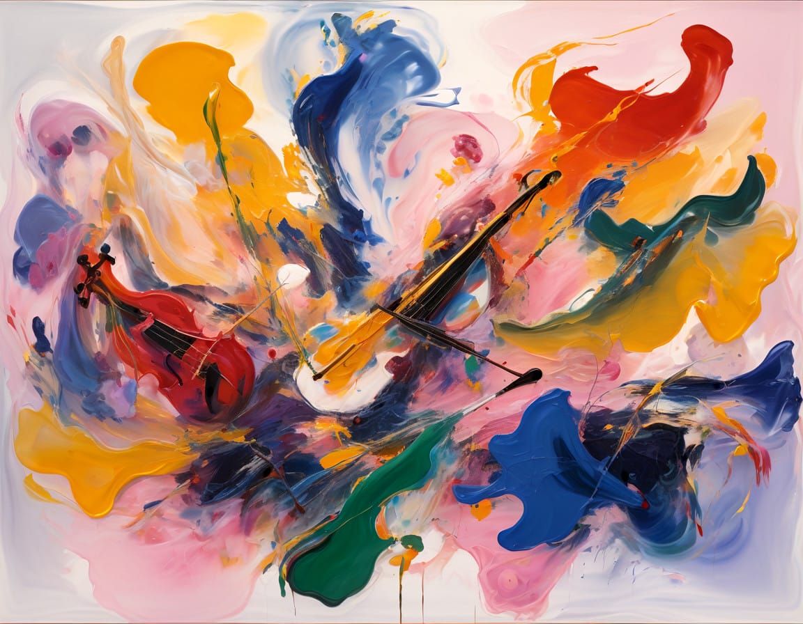 Ethereal Oil Paintings of Music and Instruments