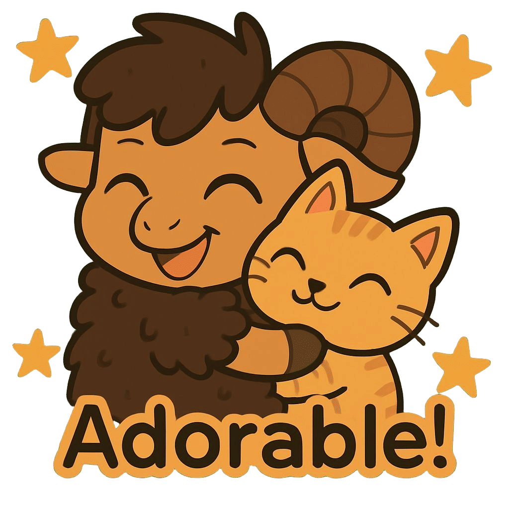 Cartoon Character with Added Stars, Eyes Closed