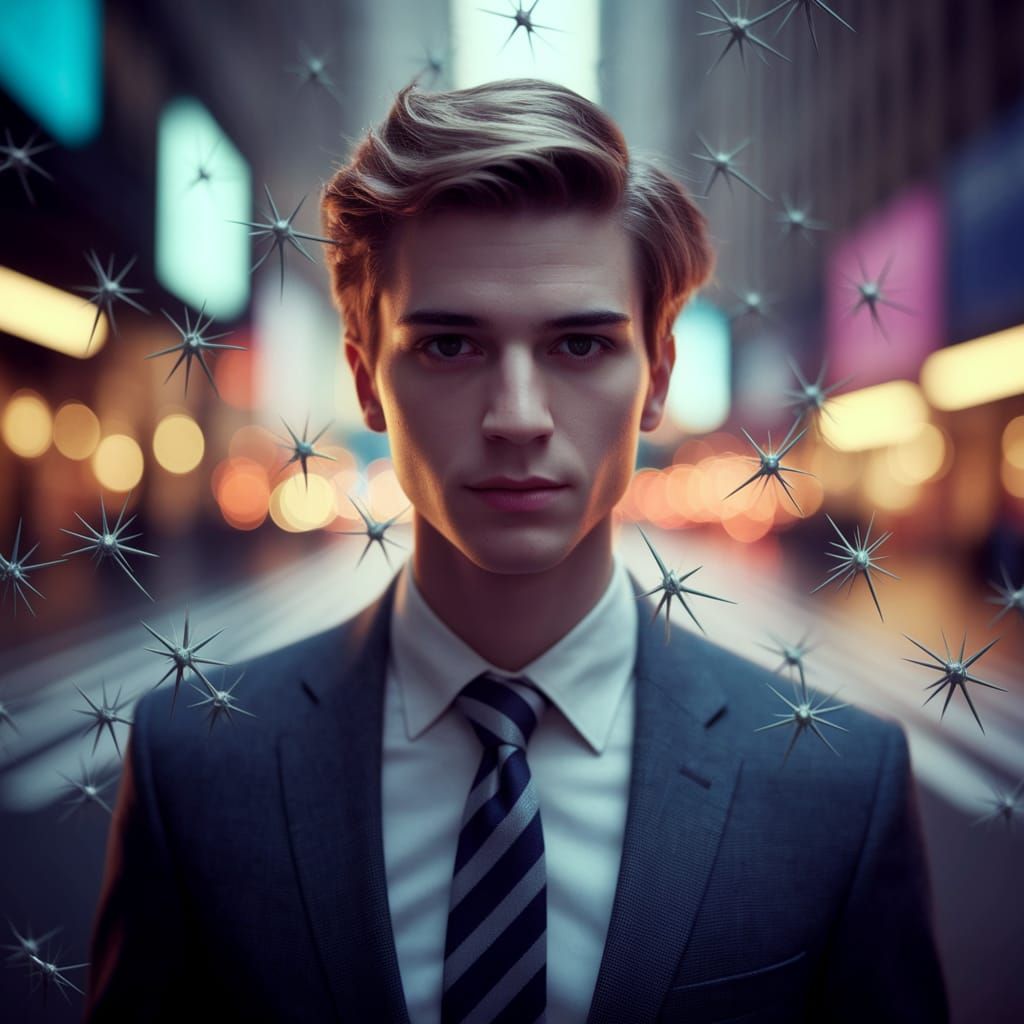 Confident Young Professional in Thorny New York City