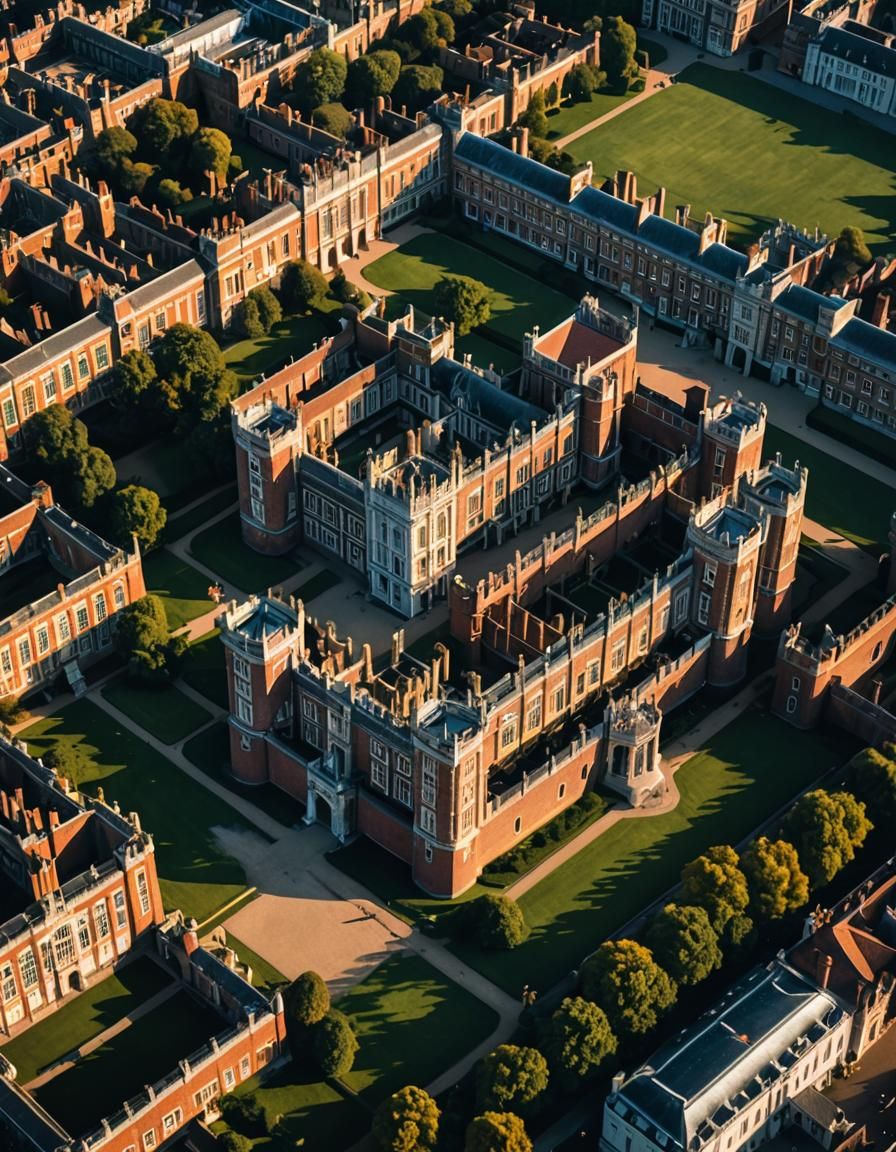 Hampton Court Palace: Aerial View, Professional Photography