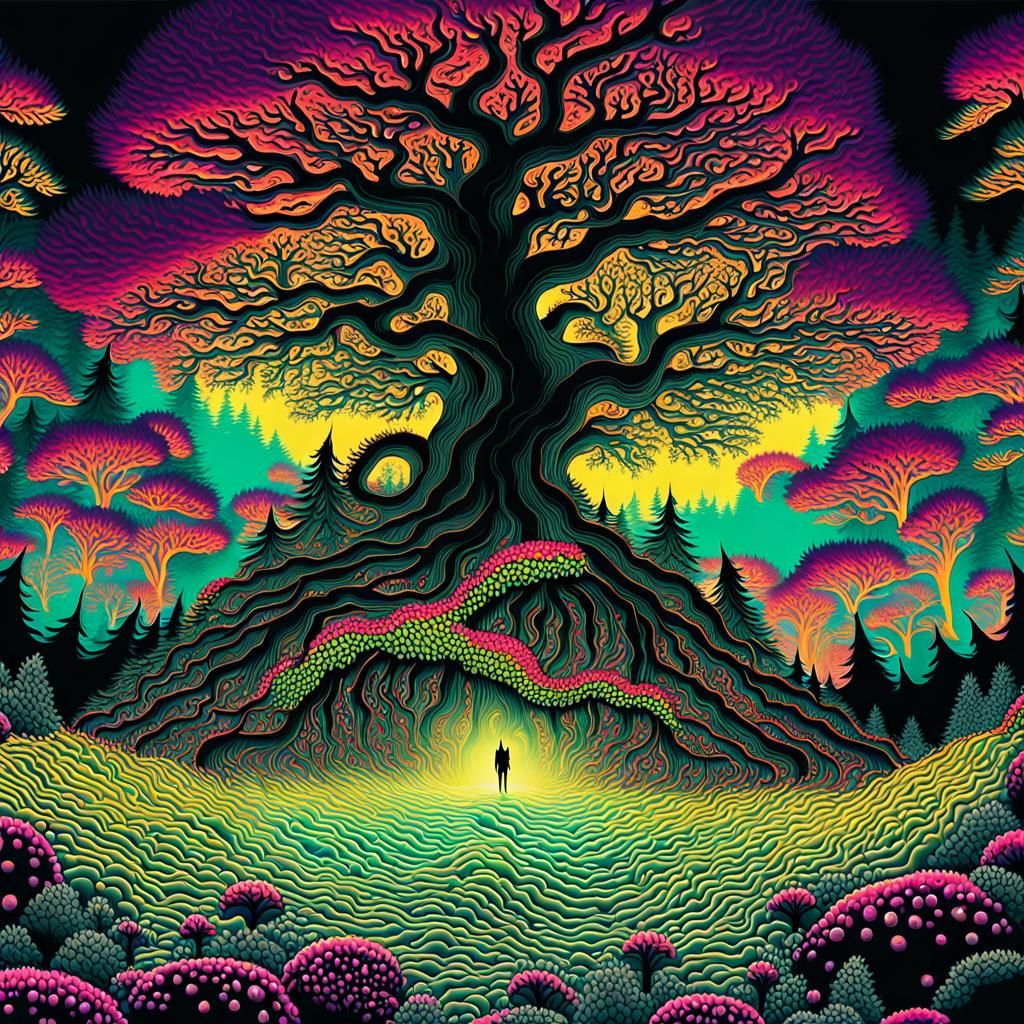 Menacing Eastern Demon Rising: Surreal Digital Art