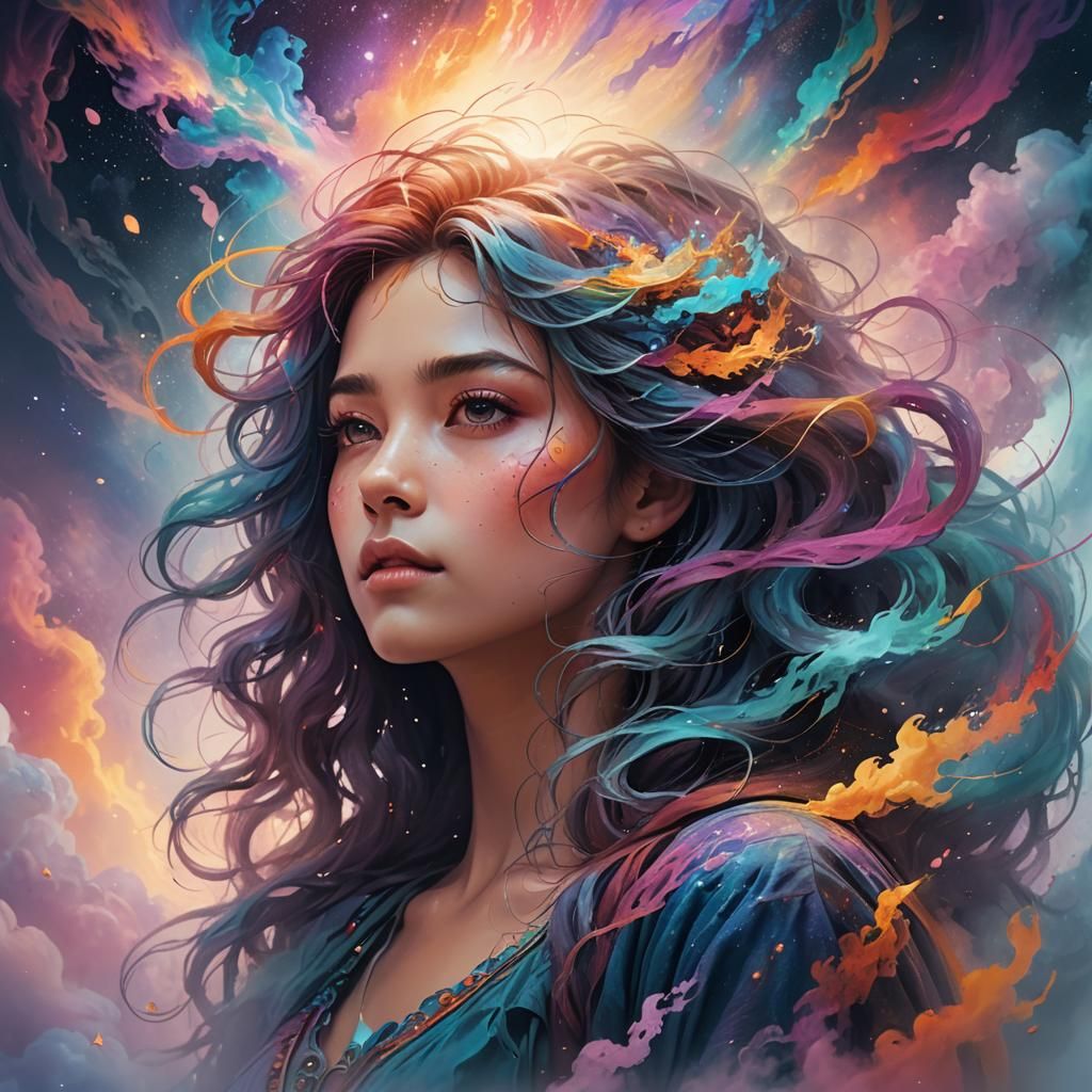 Colorful Parallel Universe in Dreamlike Matte Painting