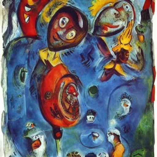 Amoeba's Sunny Day: Expressive Art Illustration