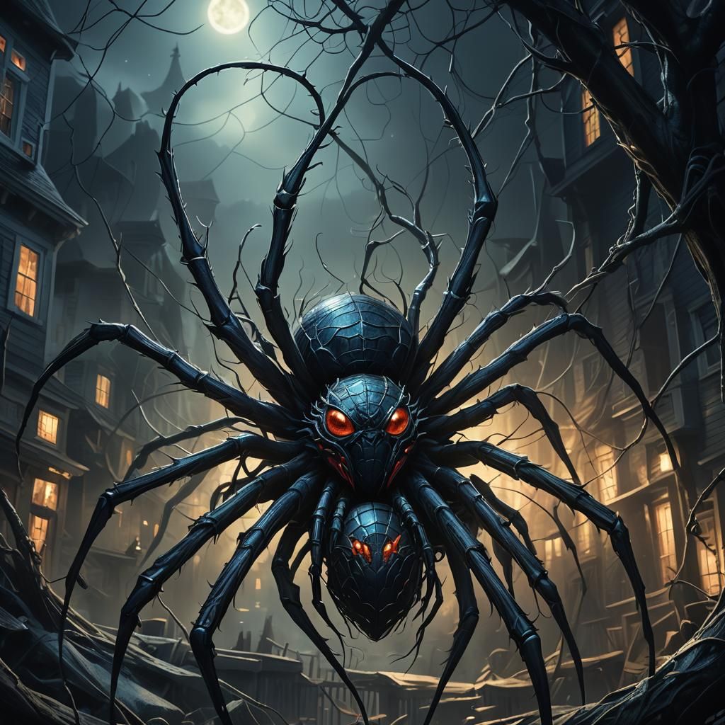 Glamour: Shape-Shifting Spider in Dark Fantasy Art