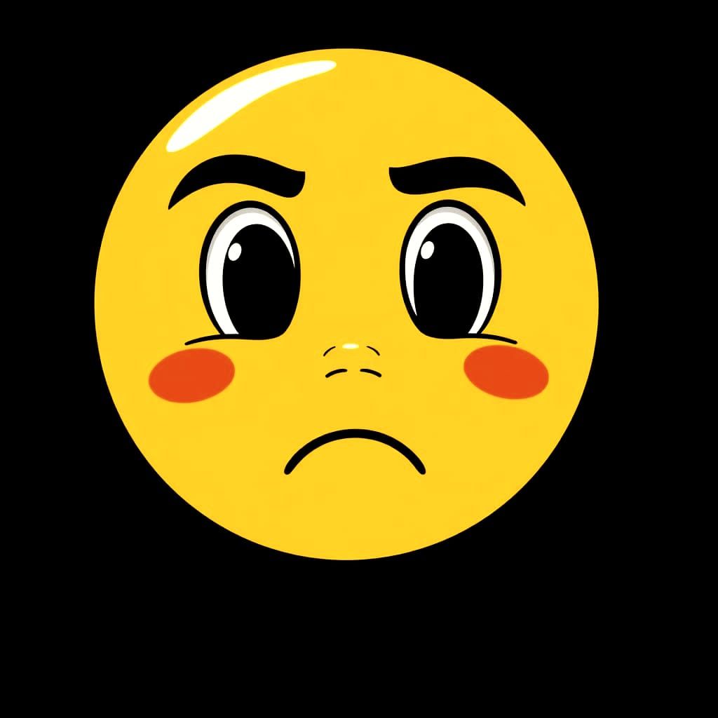 Simple Yellow Face Expressing Disbelief