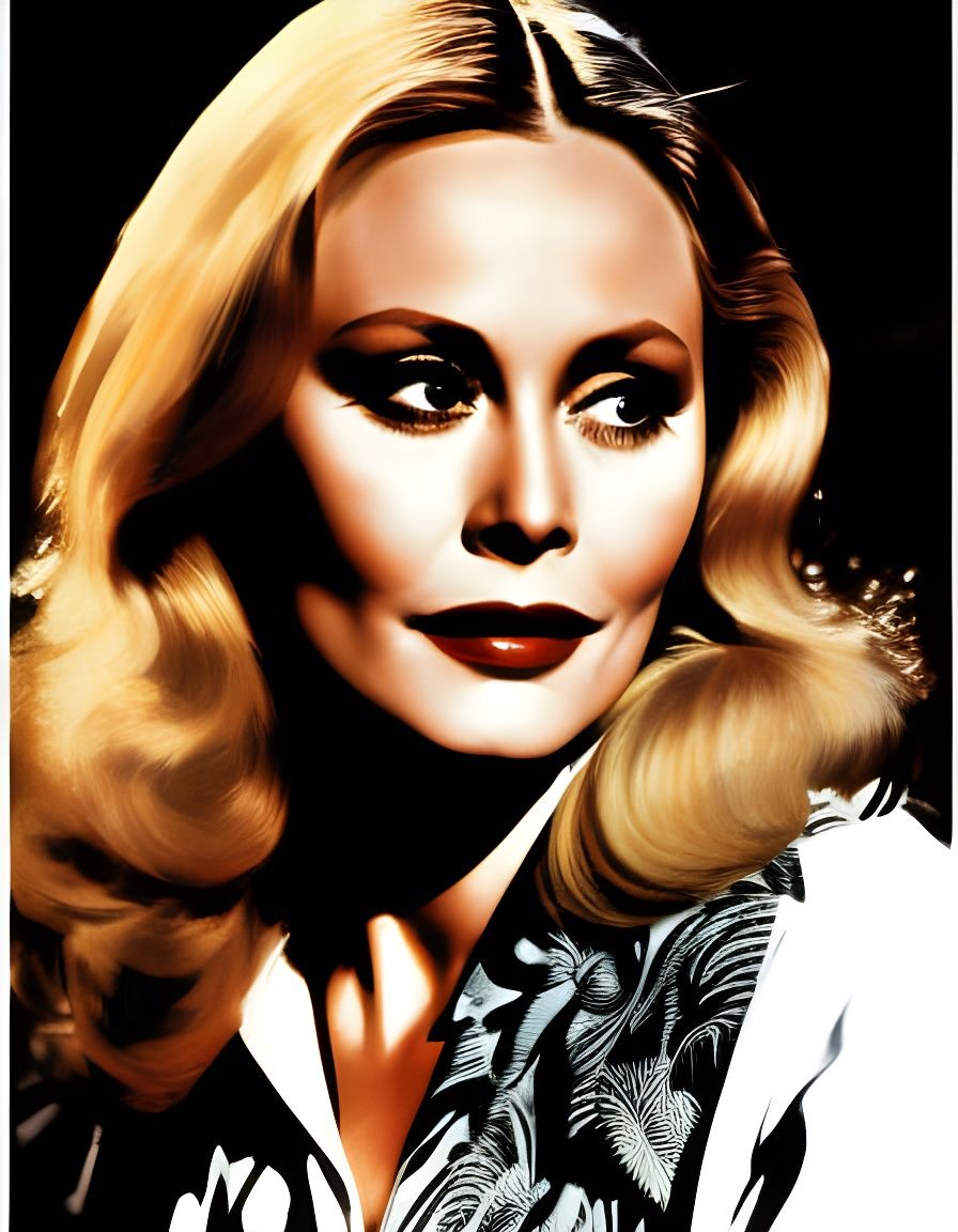 Faye Dunaway Portrait in Comic Book Style