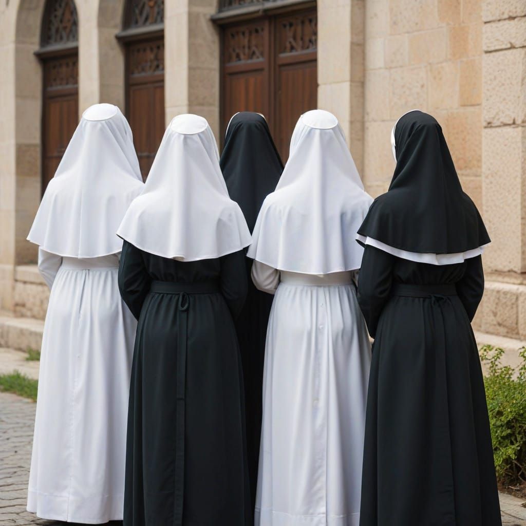 four faceless nuns