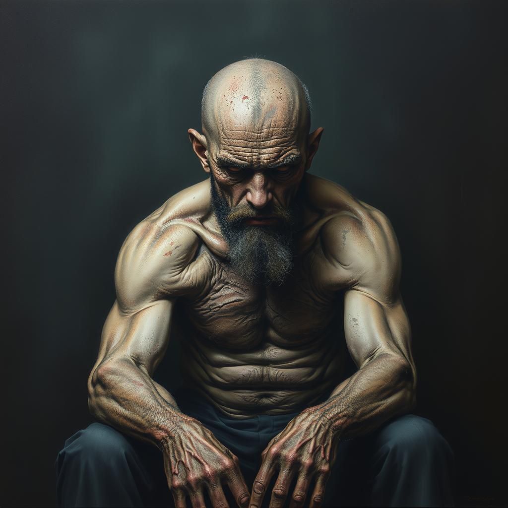 A portrait of a brutal man, broken, absolutely alone