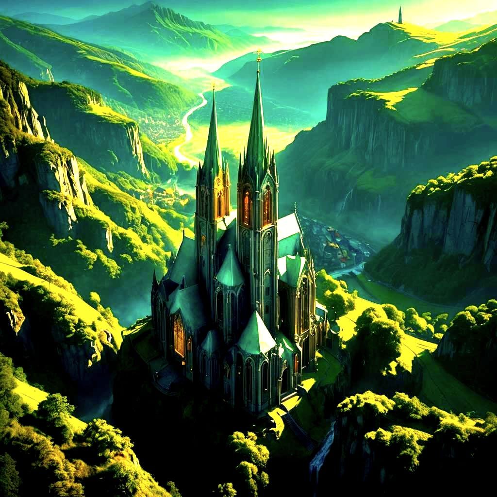 Skyscraper Church in Major Glen: Fantasy Concept Art