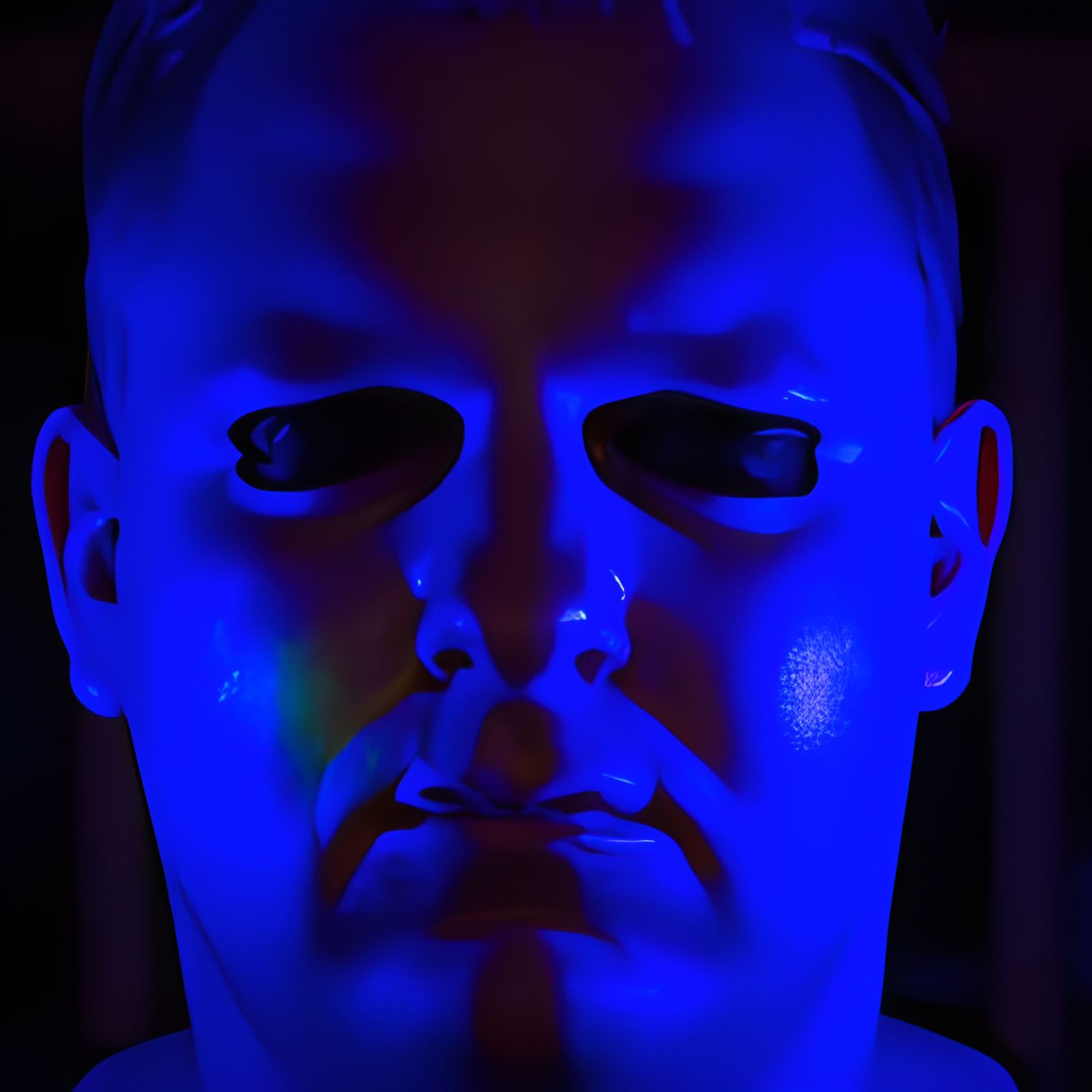 Black light diffused with neon lighting, II
