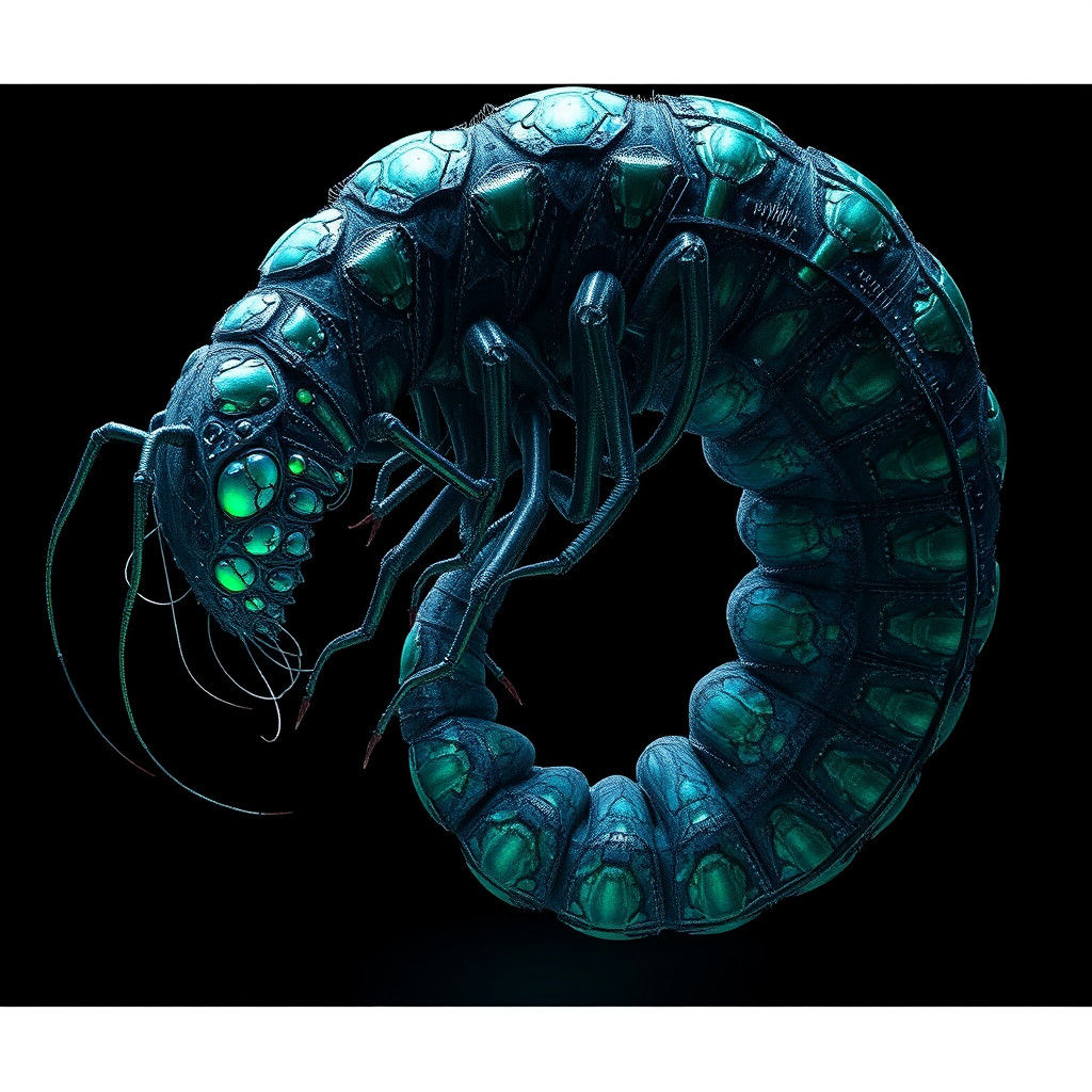 Ethereal Centipede in Dark Fantasy Realm