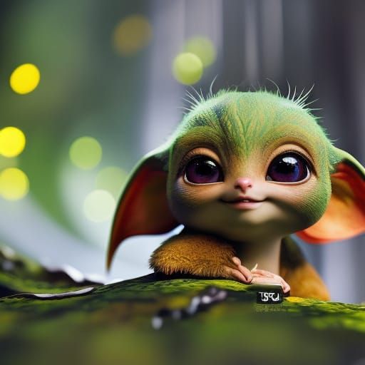 Adorable Elf Fairy Portrait in Digital Art Style