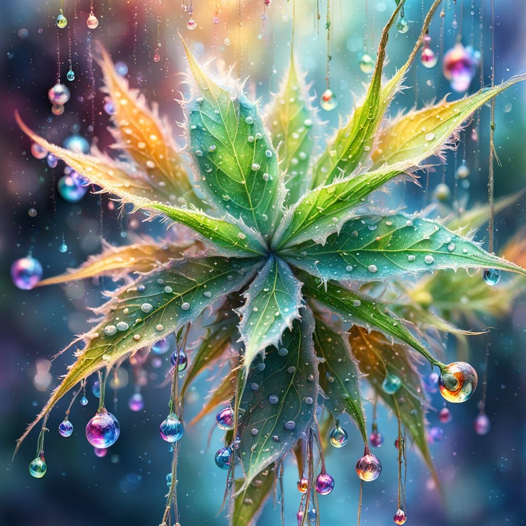 Cali Weed Bud with Enchanted Resin in Digital Art