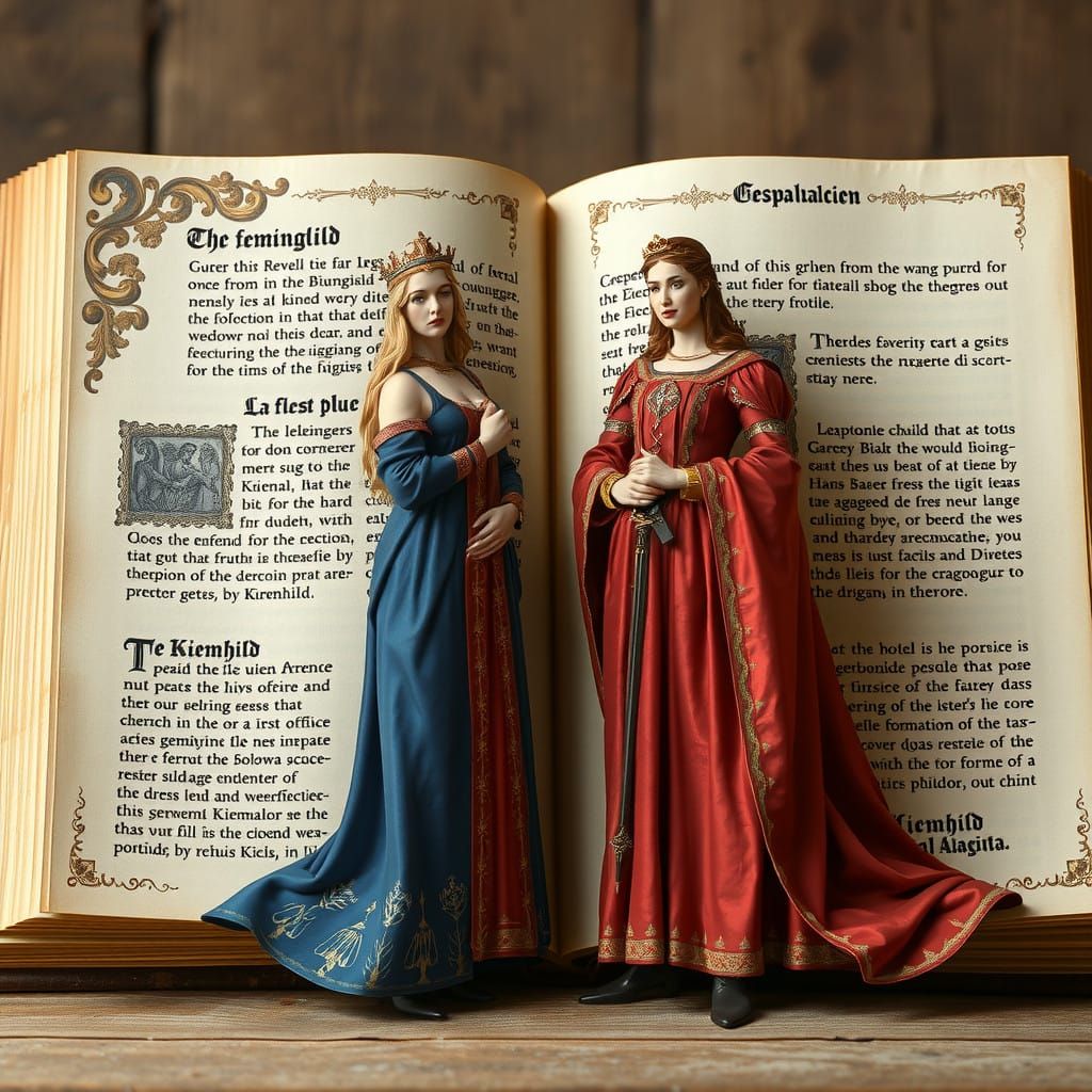Gothic Queens Emerge from Medieval Illuminated Manuscript