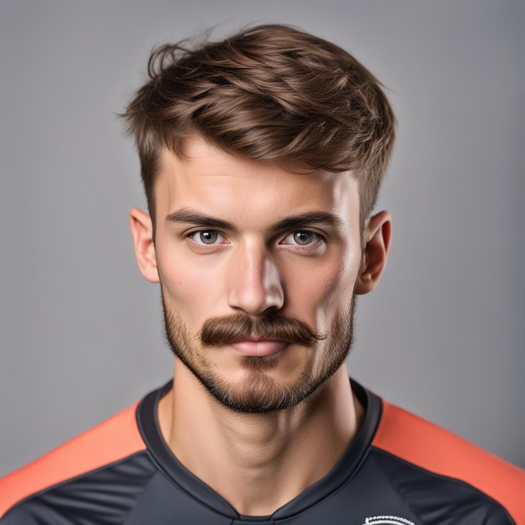 Detailed Headshot of Young England Soccer Player