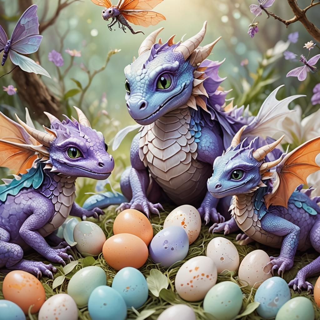 Hatching: 23 Cute Baby Dragons in Fantasy Illustration