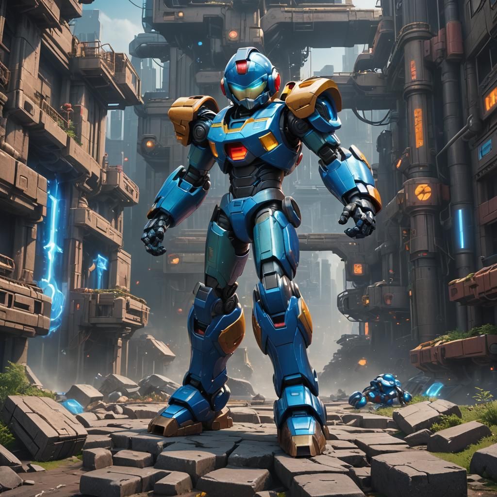 Live Action Mega Man in Detailed Matte Painting