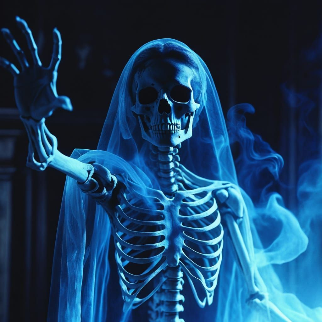 Blue Lady Ghost in Haunted Mansion