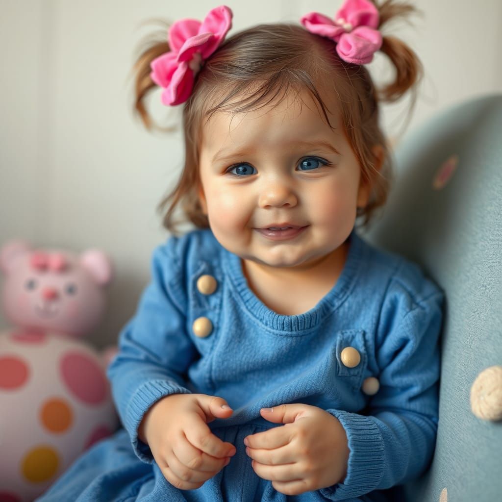 Adorable Chubby Girl: AI-Generated Image