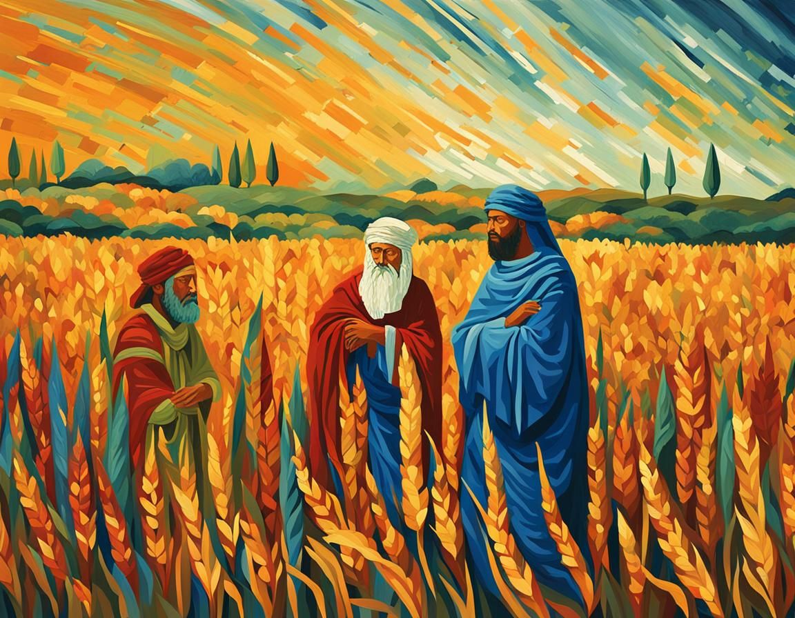 David Hiding: Biblical Scene in Abstract Art