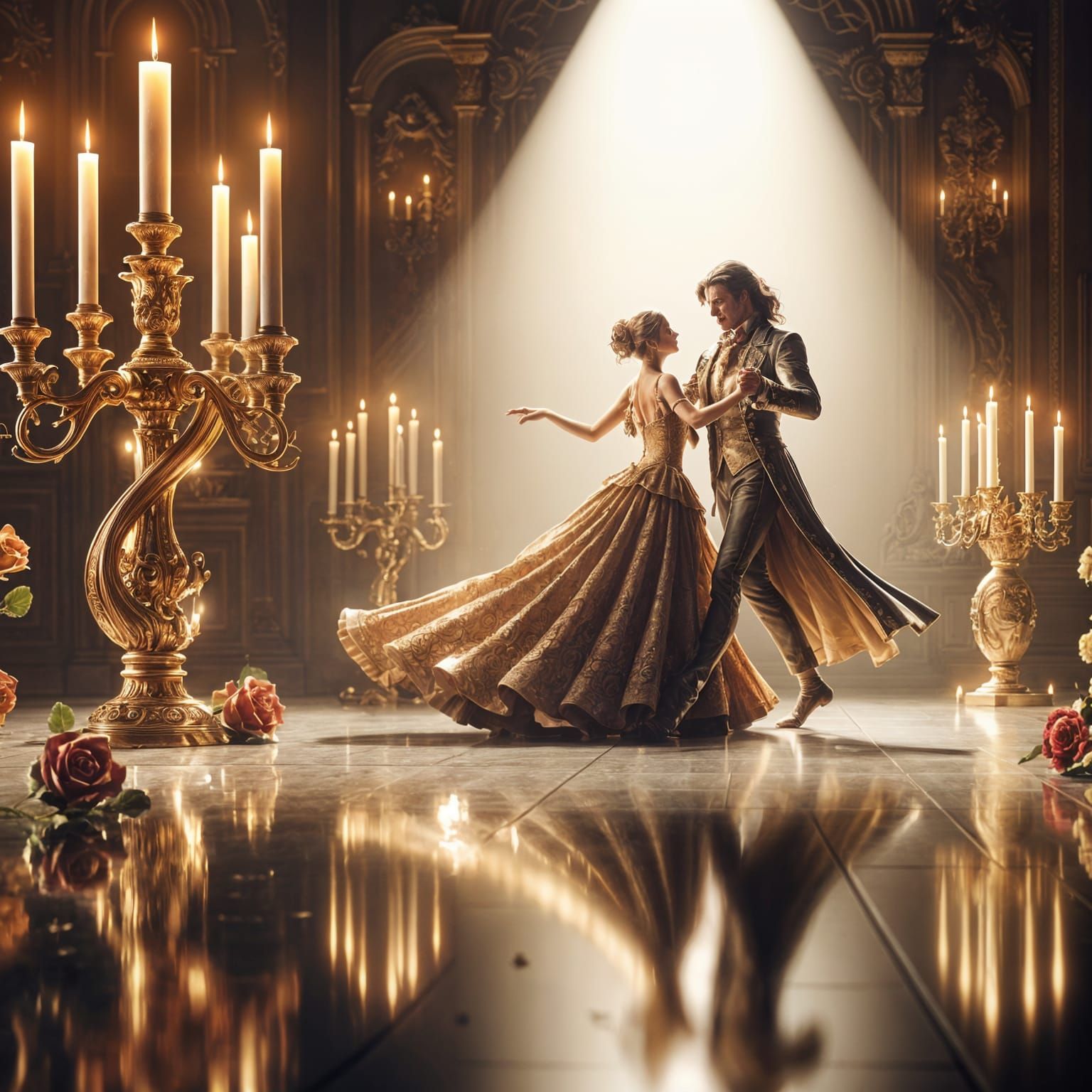 Elegant Ballroom Dance with Beast and Beauty in 4K