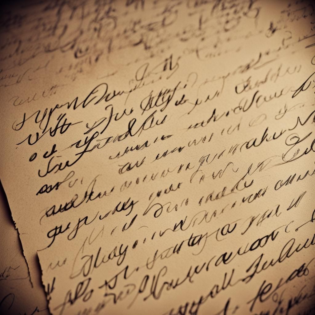 Vintage Handwritten Letters on Old Paper