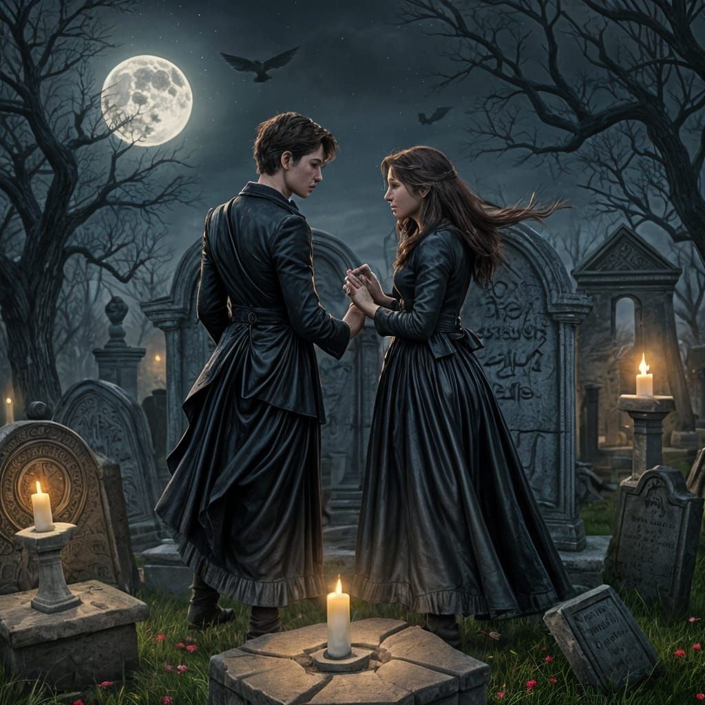 Eternal Lovers Communicate Through Carved Gravestones