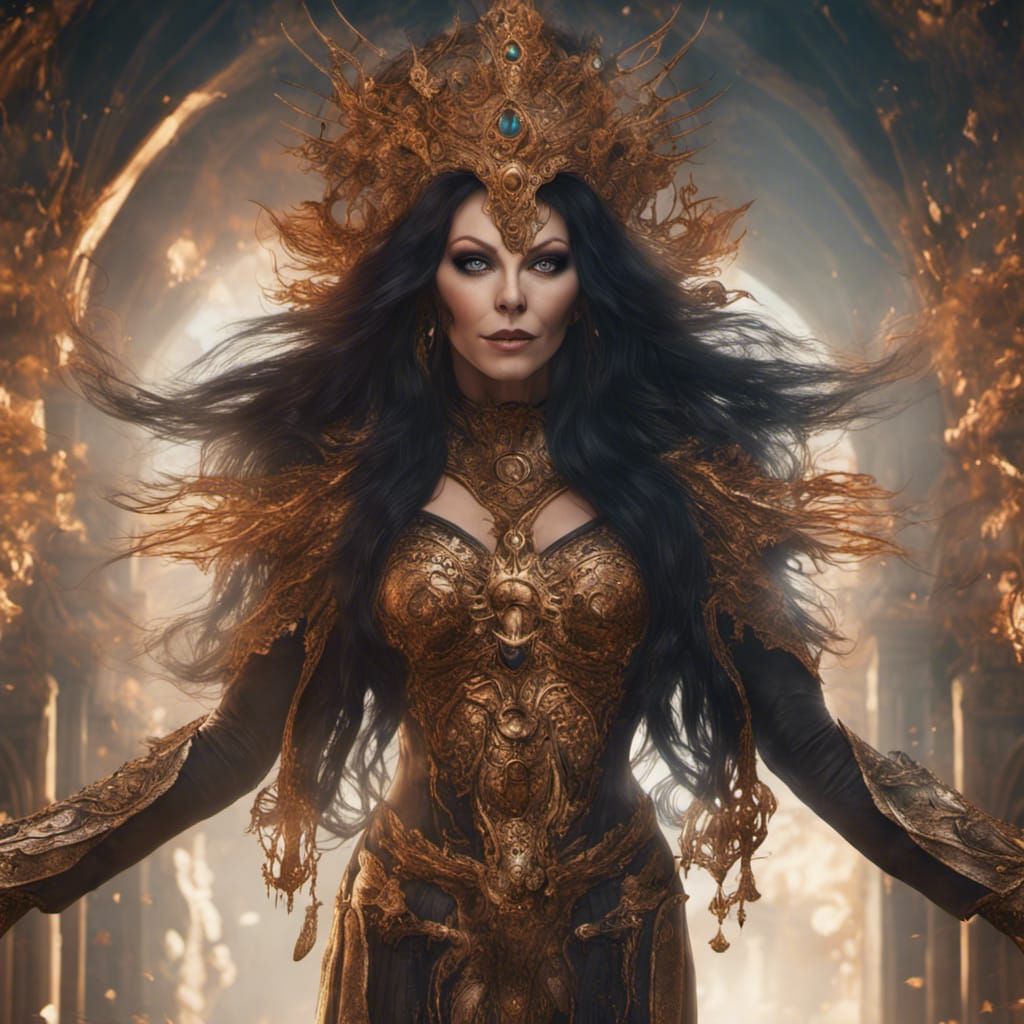 Cassandra Peterson as Goddess: Detailed Fantasy Art