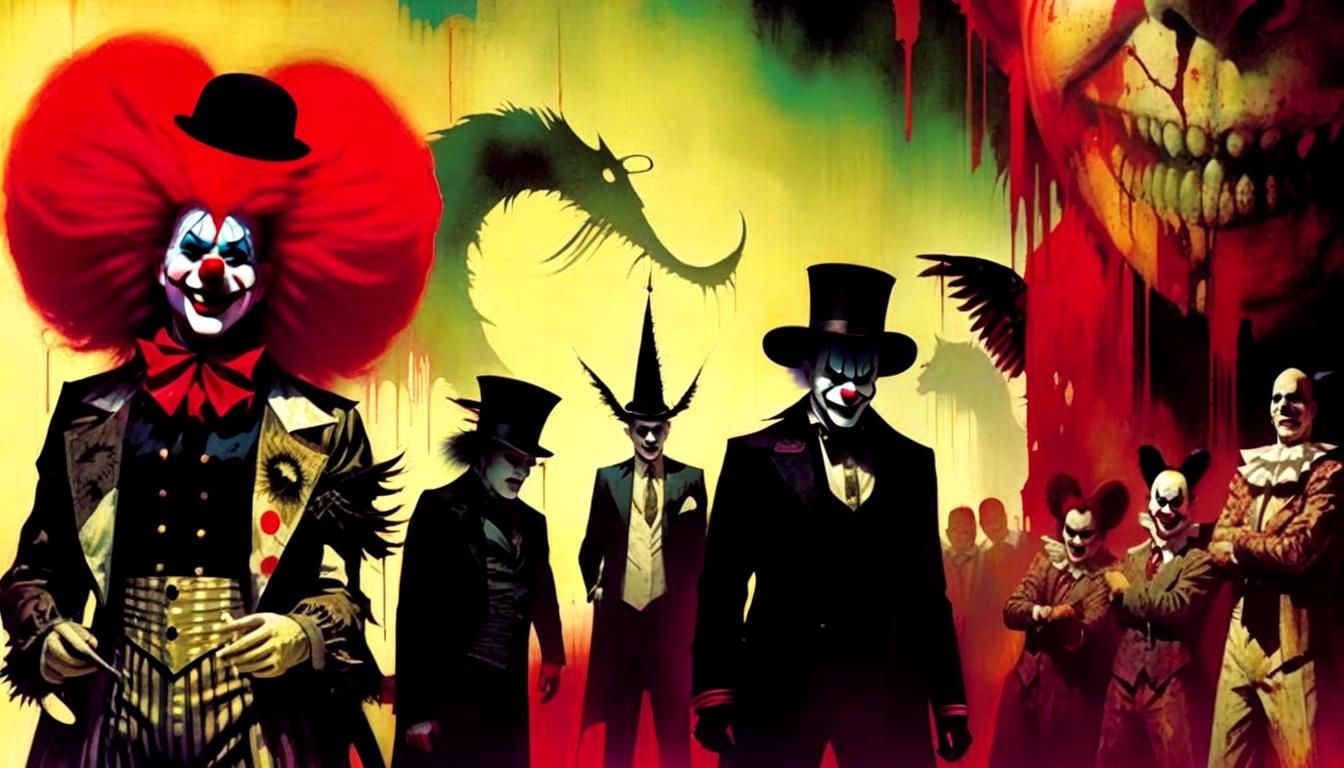 Cursed Carnival: Gothic Horror with Evil Clowns