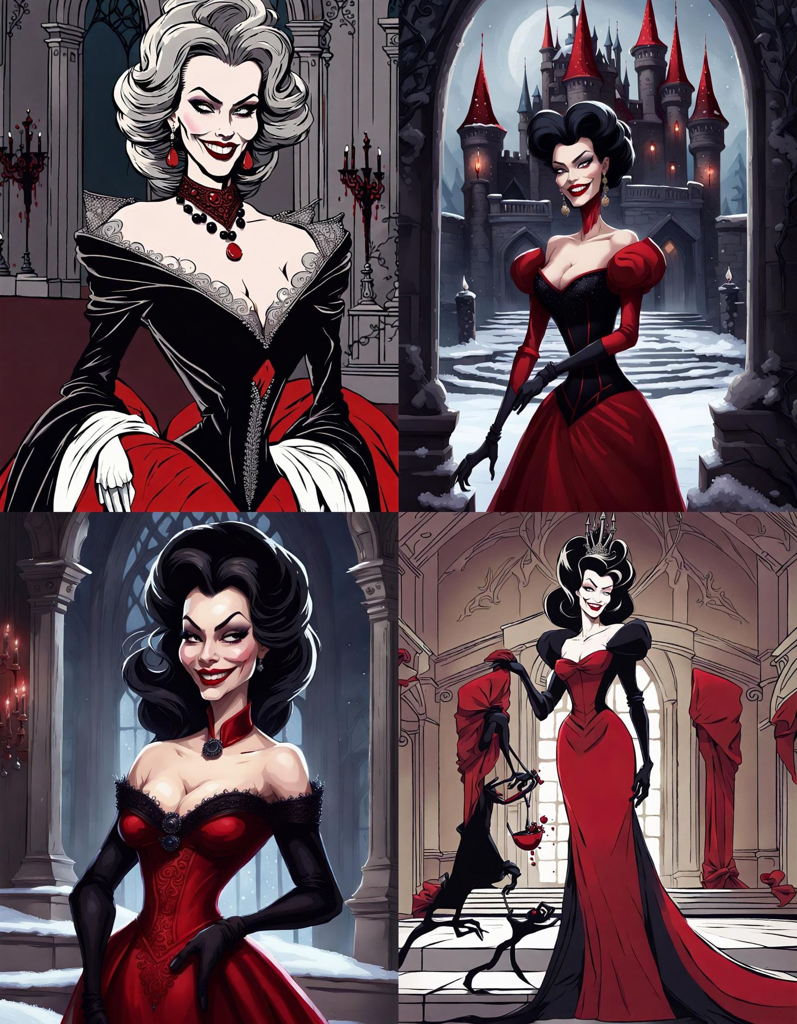 Evil Stepmother Ruling Castle with Evil Grin