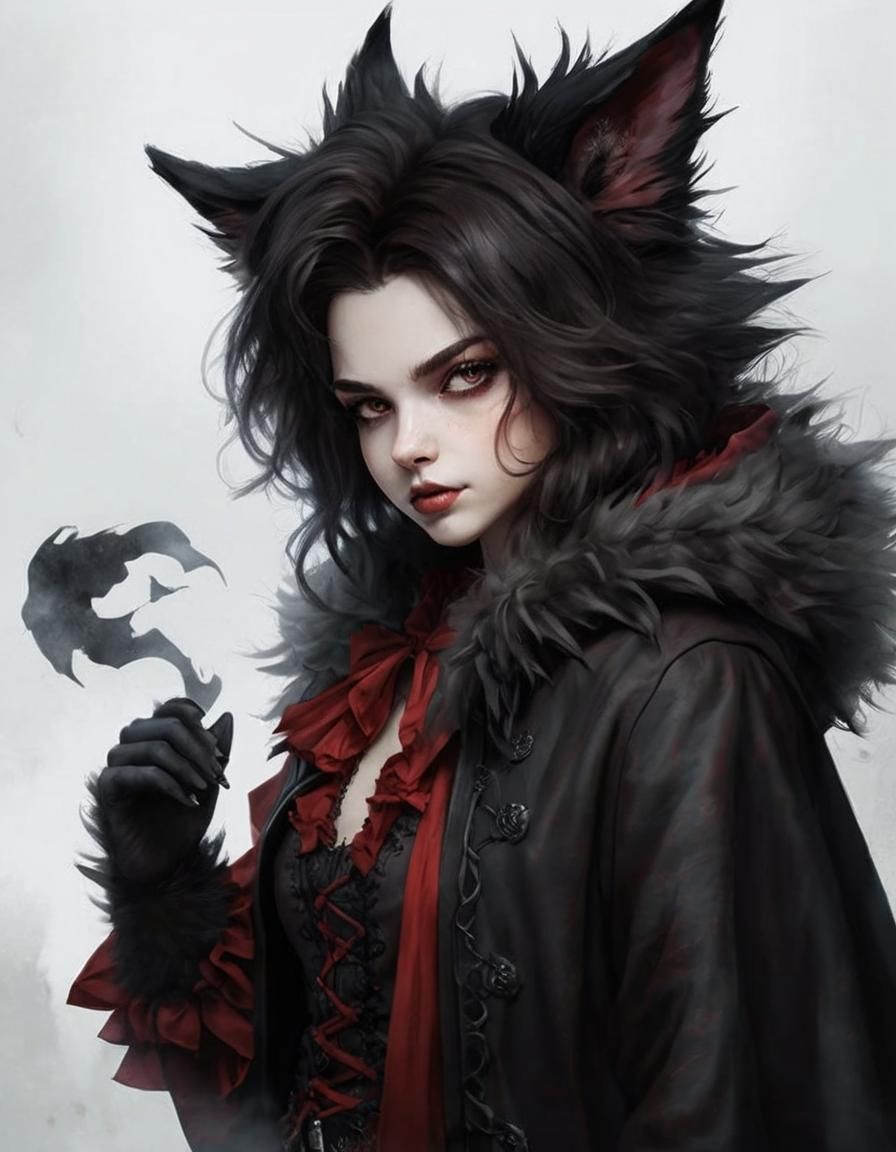 Dark Fantasy: Wolf-Girl