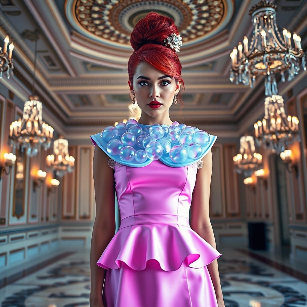 Glamorous Ballroom Siren in Pastel Hued Finery