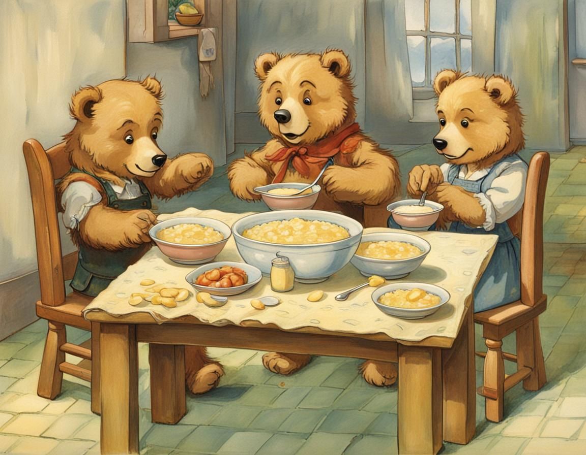 Goldilocks and The Three Bears' Porridge