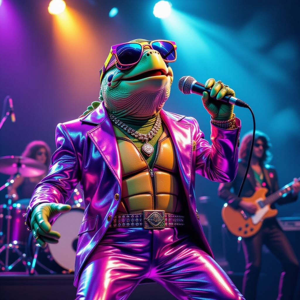 Singing  Turtle  Glamrock Style