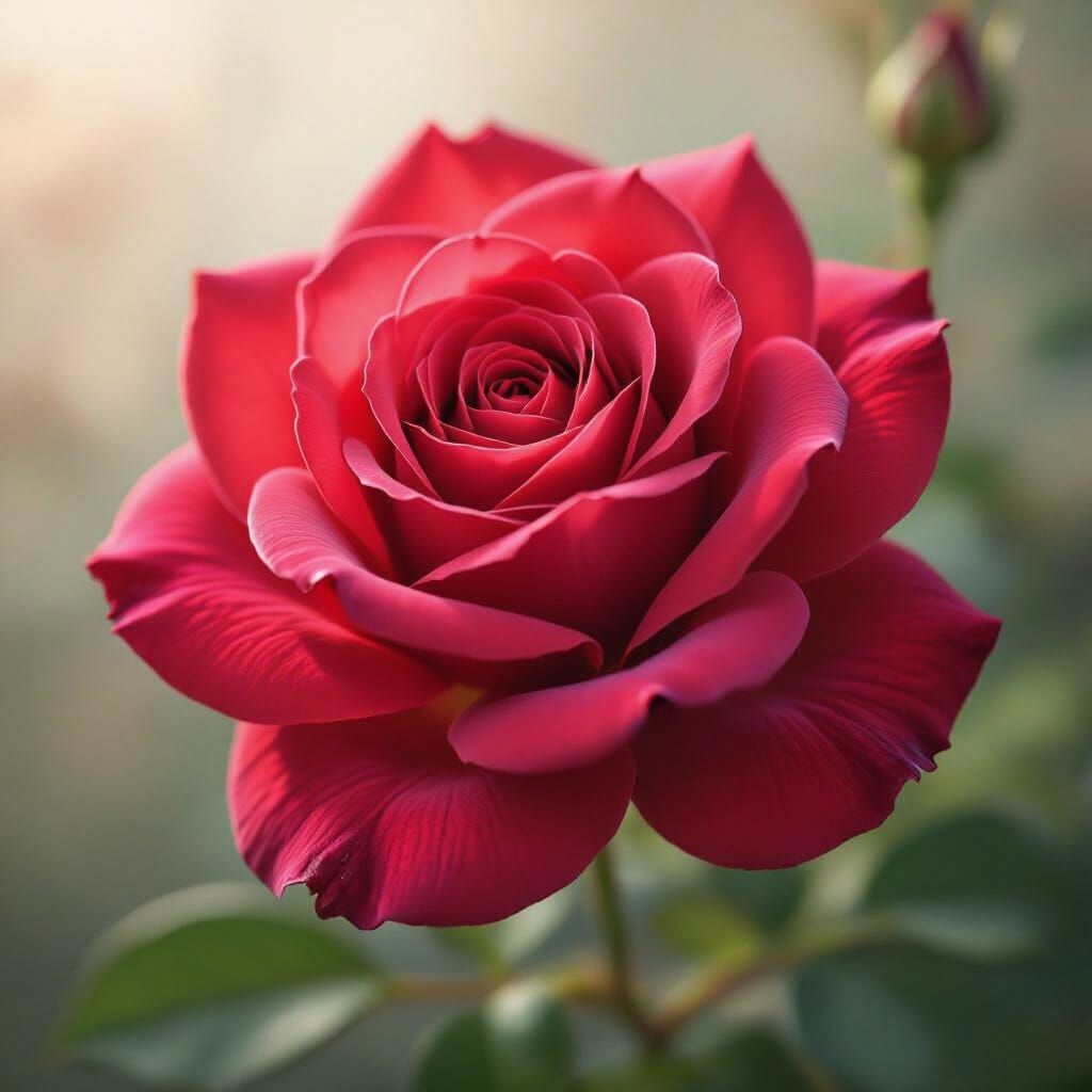 Breathtaking Red Rose in Full Bloom
