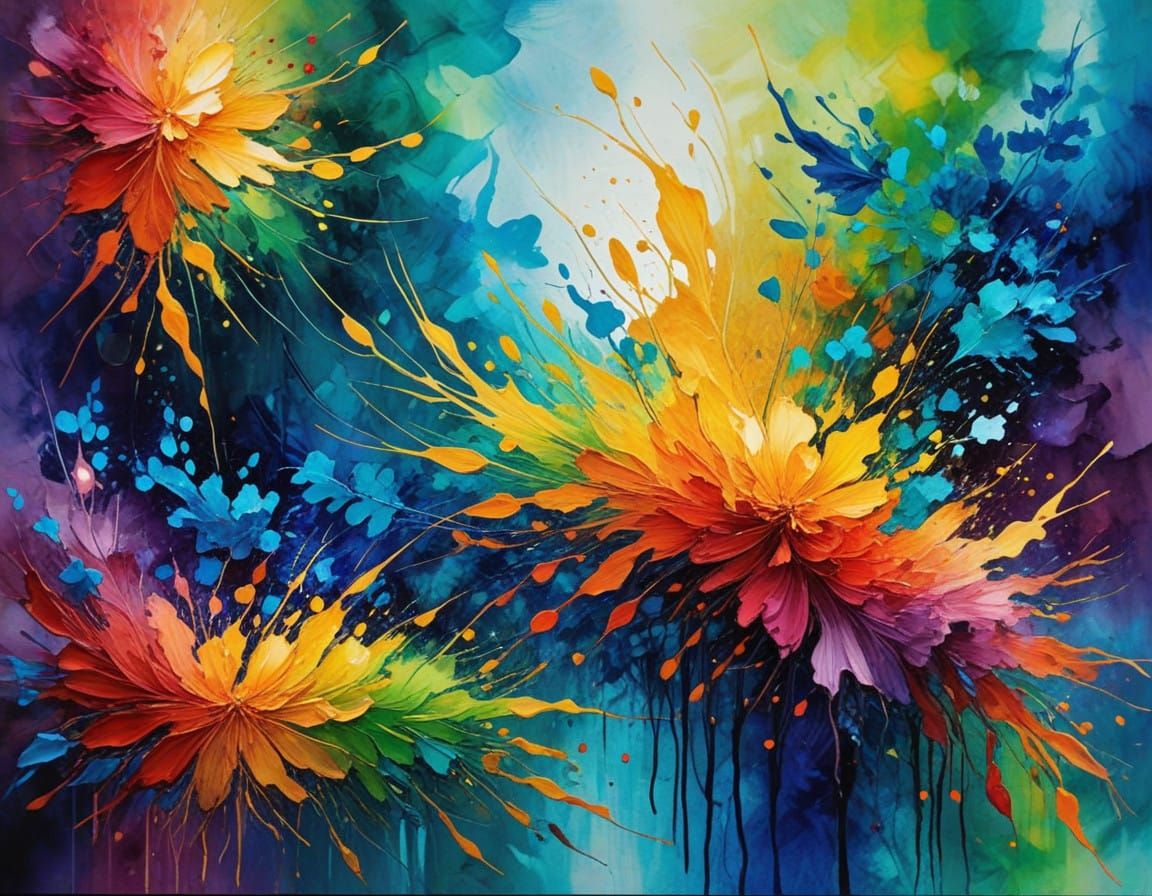 Vibrant Neo-Expressionist Oil Paintings