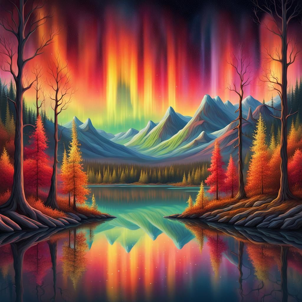 Aurora Reflections on a Magical Lake