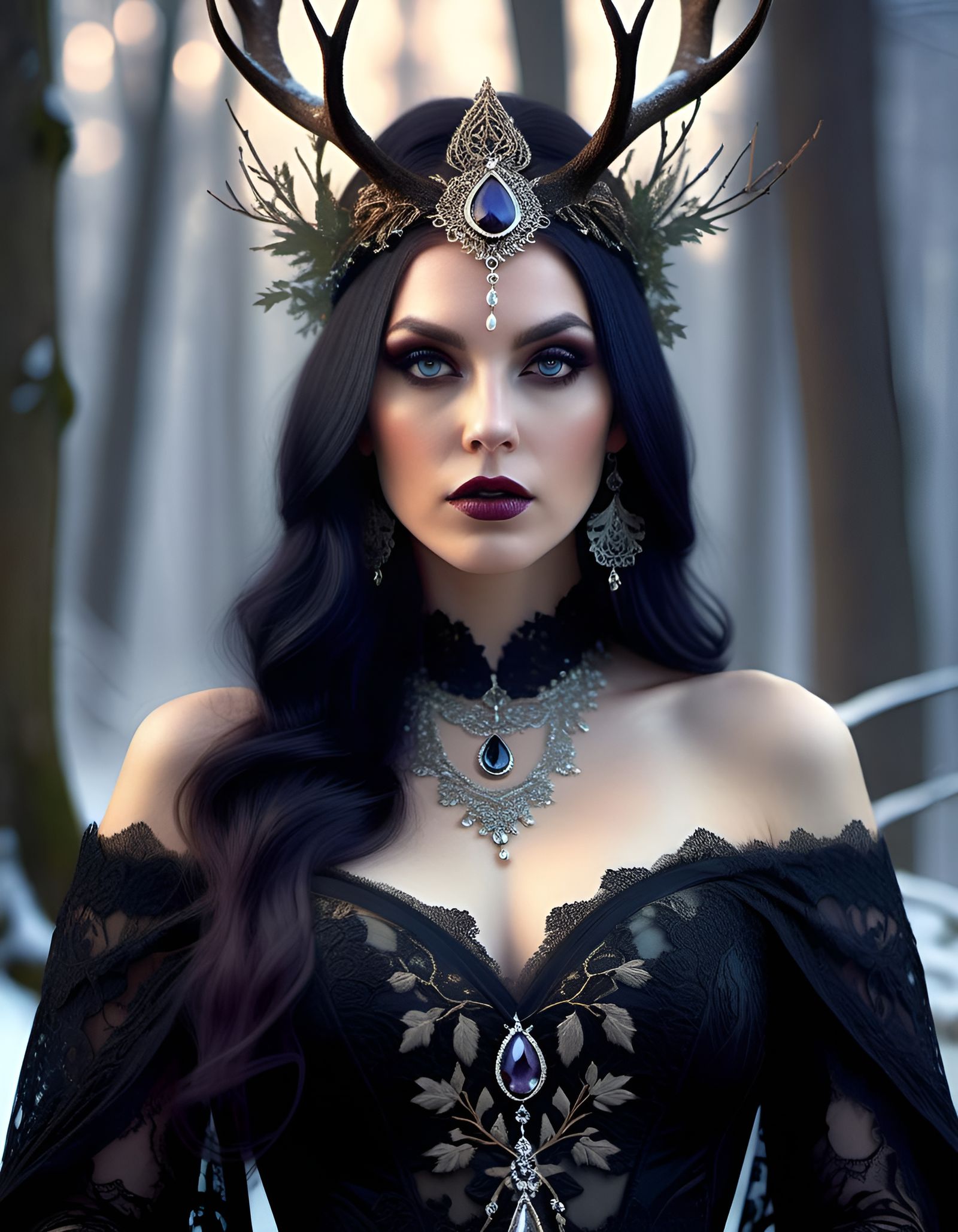 Auburn Forest Witch Goddess Portrait