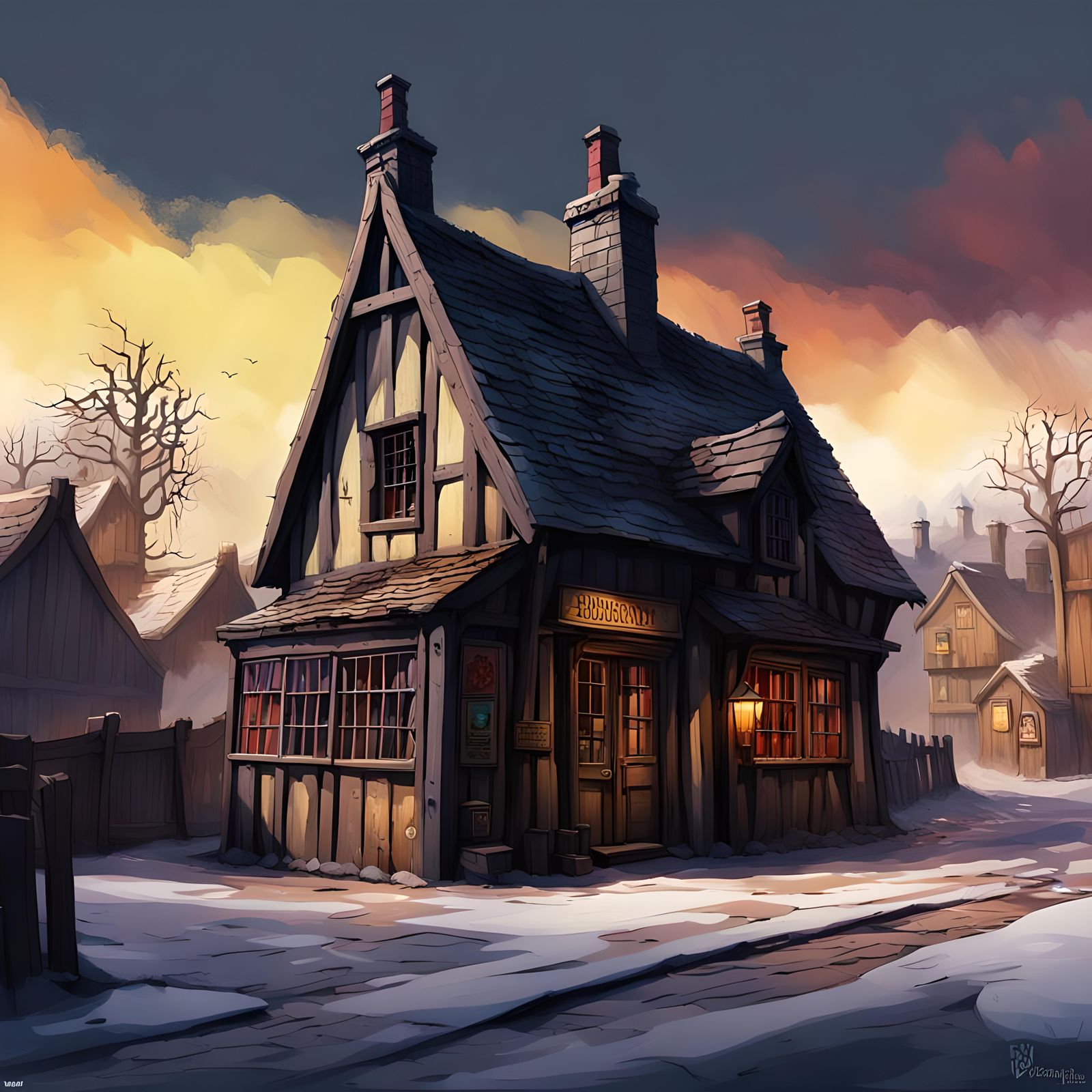 Hyperrealistic Shrieking Shack in Hogsmeade, Britain