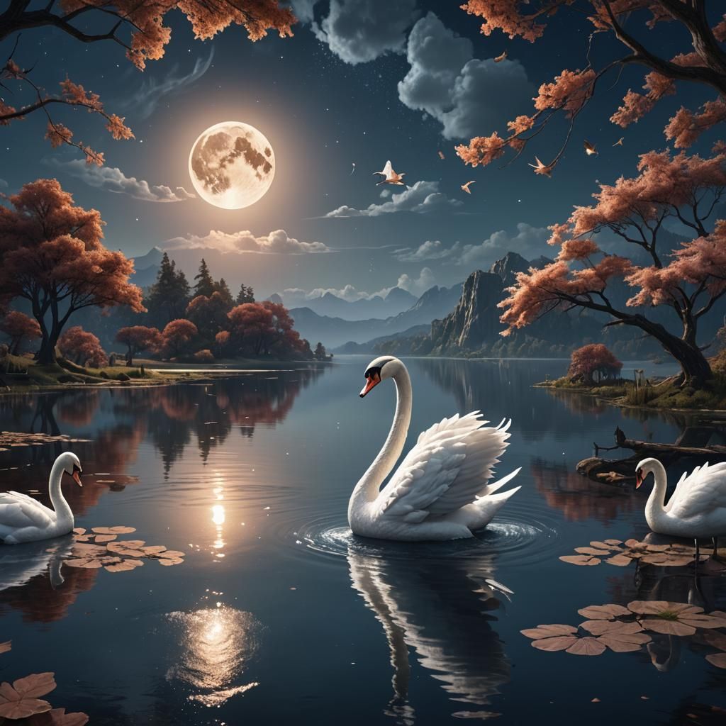 Swan Lake: A Fantastical Matte Painting