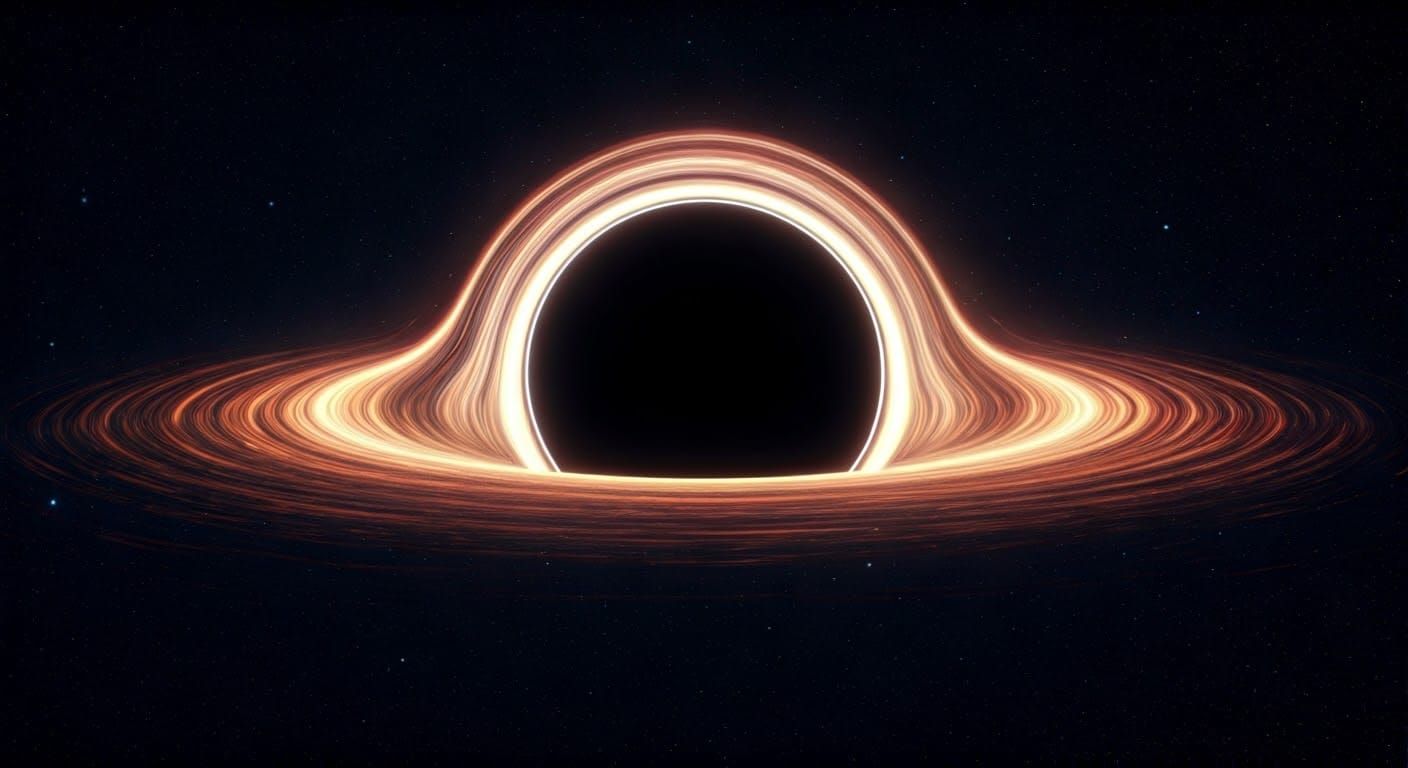 Cosmic Black Hole Portrait in Hyperrealistic Style