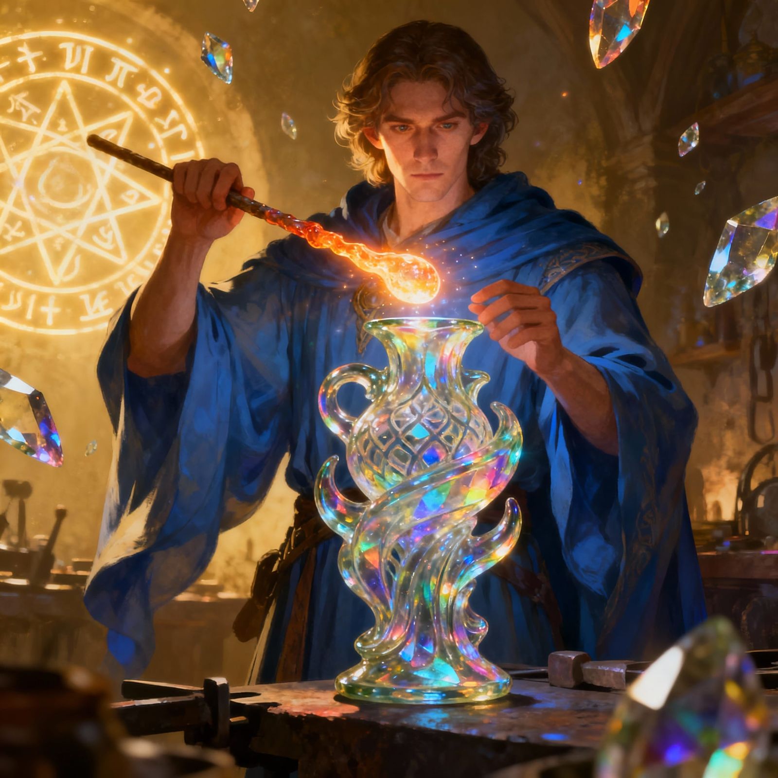 Magical Glass Blower Creates Stunning Sculpture