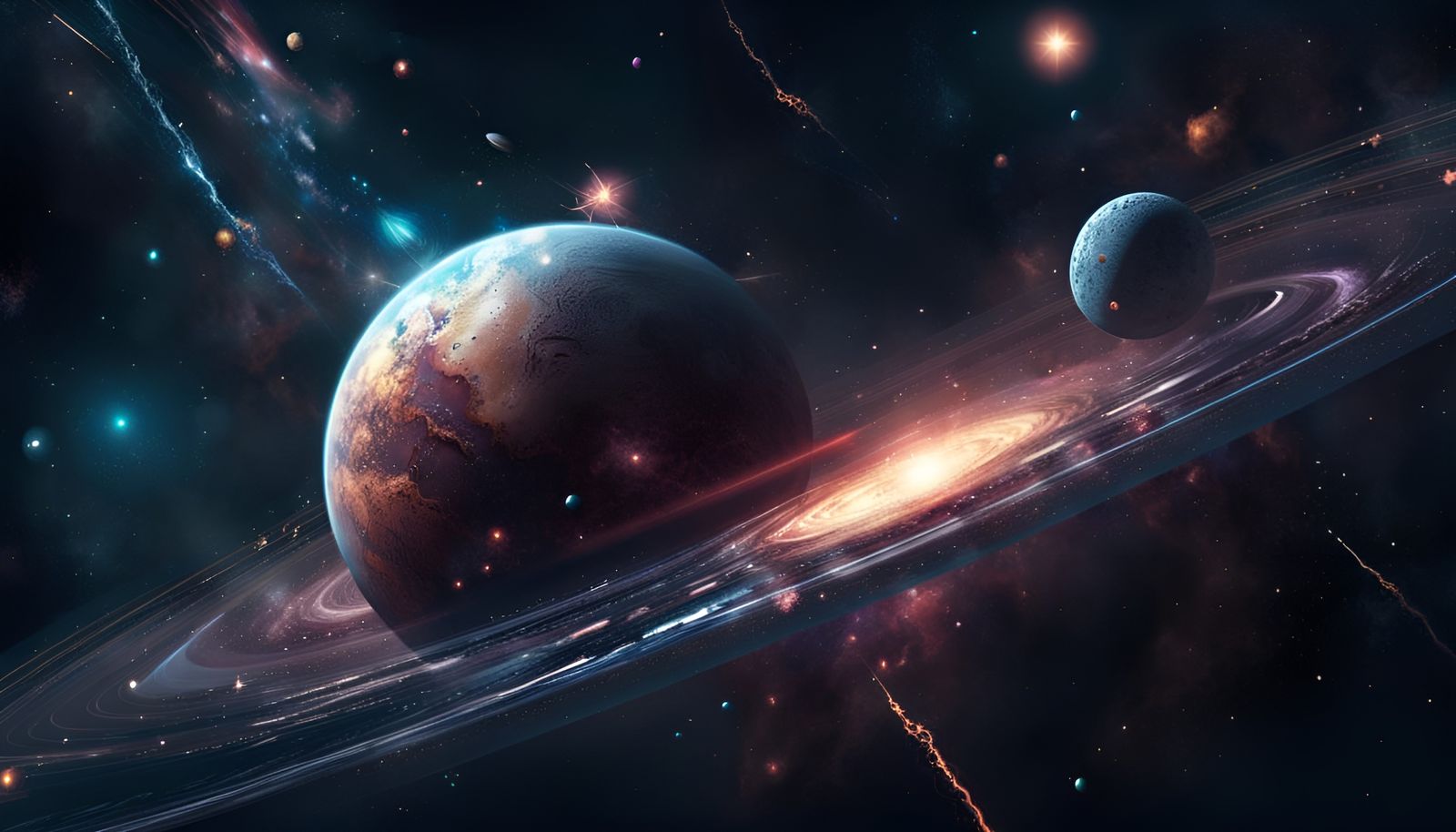 Dramatic Deep Space Digital Painting in Hyperrealism