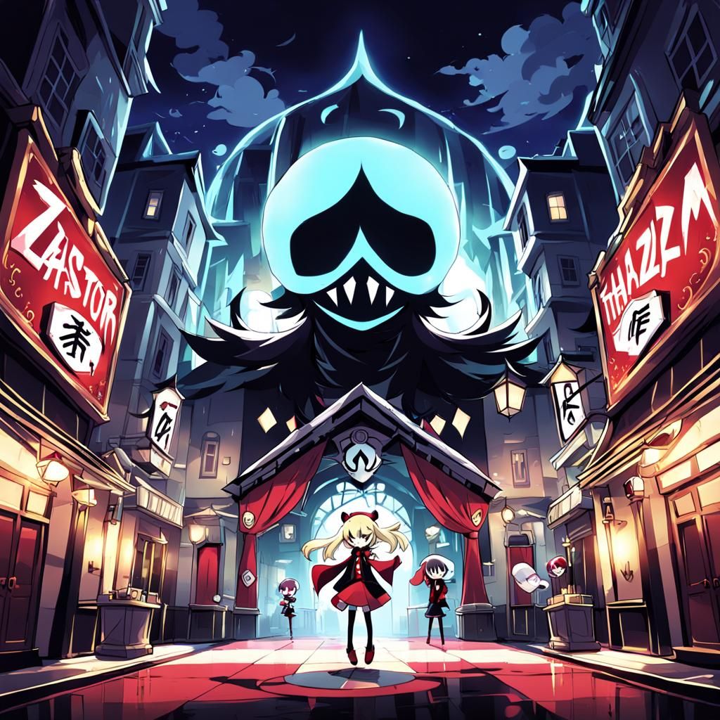 Alastor Hazbin Hotel in Anime Style