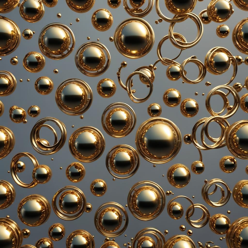 Dazzling Golden Sphere with Rings: Alien Technology