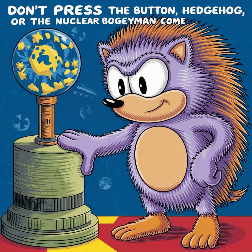 Surreal Nuclear Landscape Unfolds as a Hedgehog Approaches a...